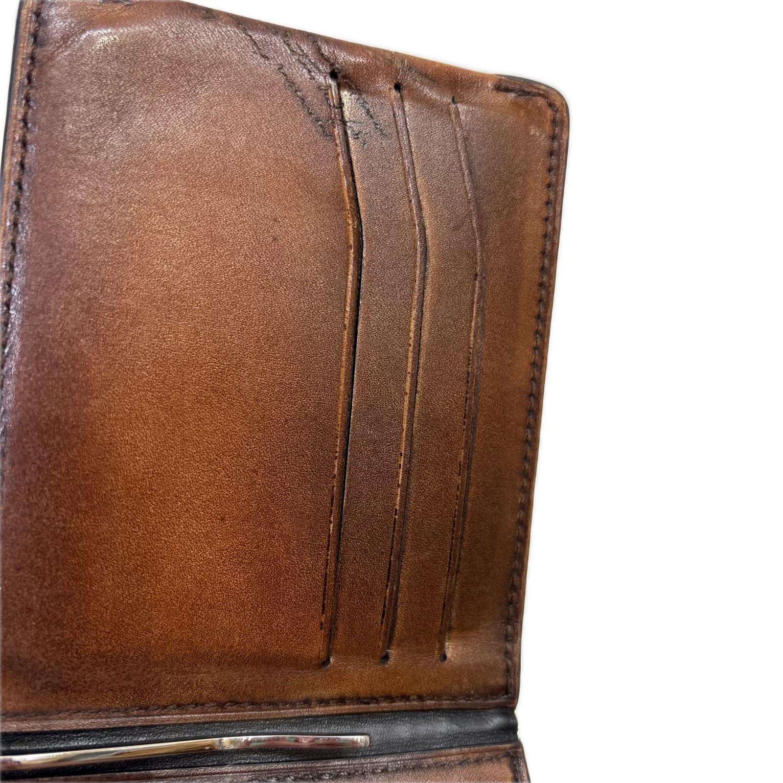 二つ折り財布 Berluti/カードケース ブラウン