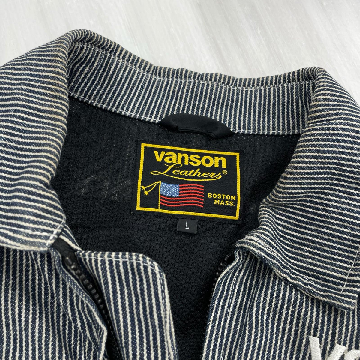 ジャケット VANSON ﾋｯｺﾘｰ ﾗｲﾃﾞｨﾝｸﾞｼﾞｬｹｯﾄ L L