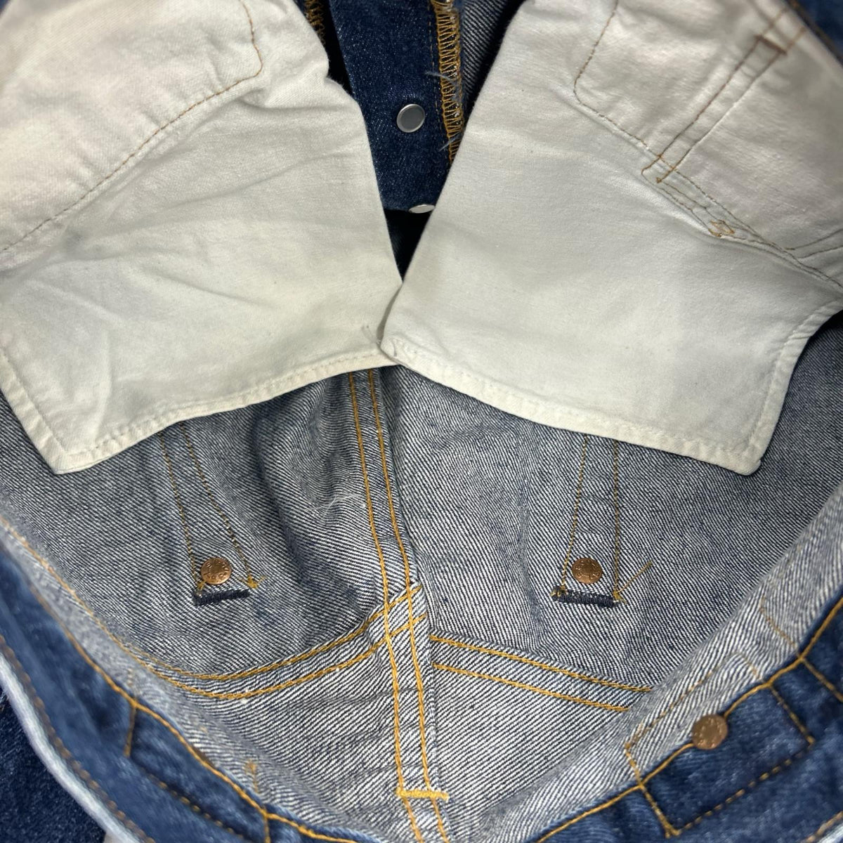 デニムパンツ 90s 201XX ﾊﾞﾚﾝｼｱ USA製 W32 L36 32 ネイビー
