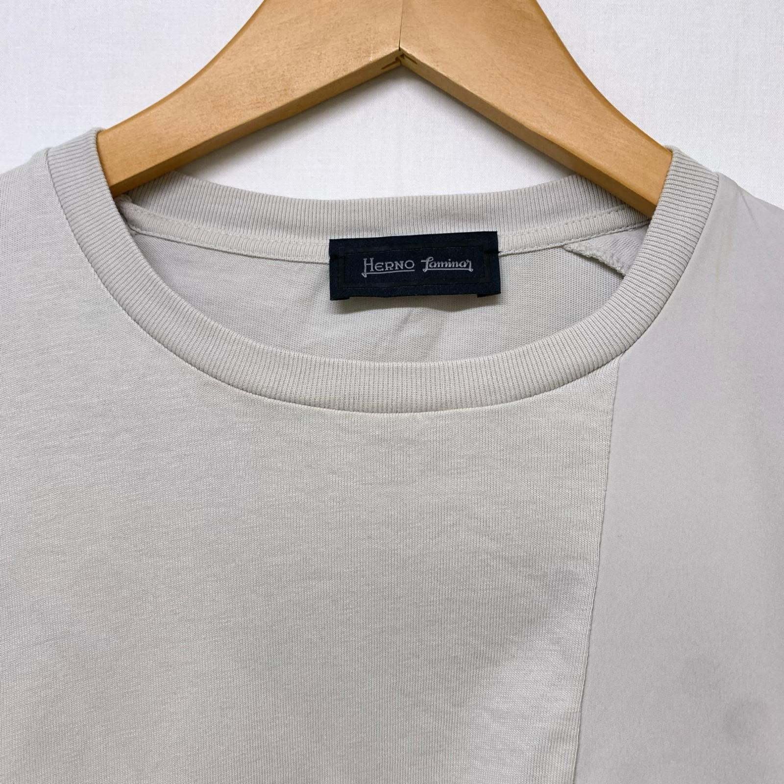 半袖Ｔシャツ HERNO Laminar 切替デザインTee 44 ベージュ 44
