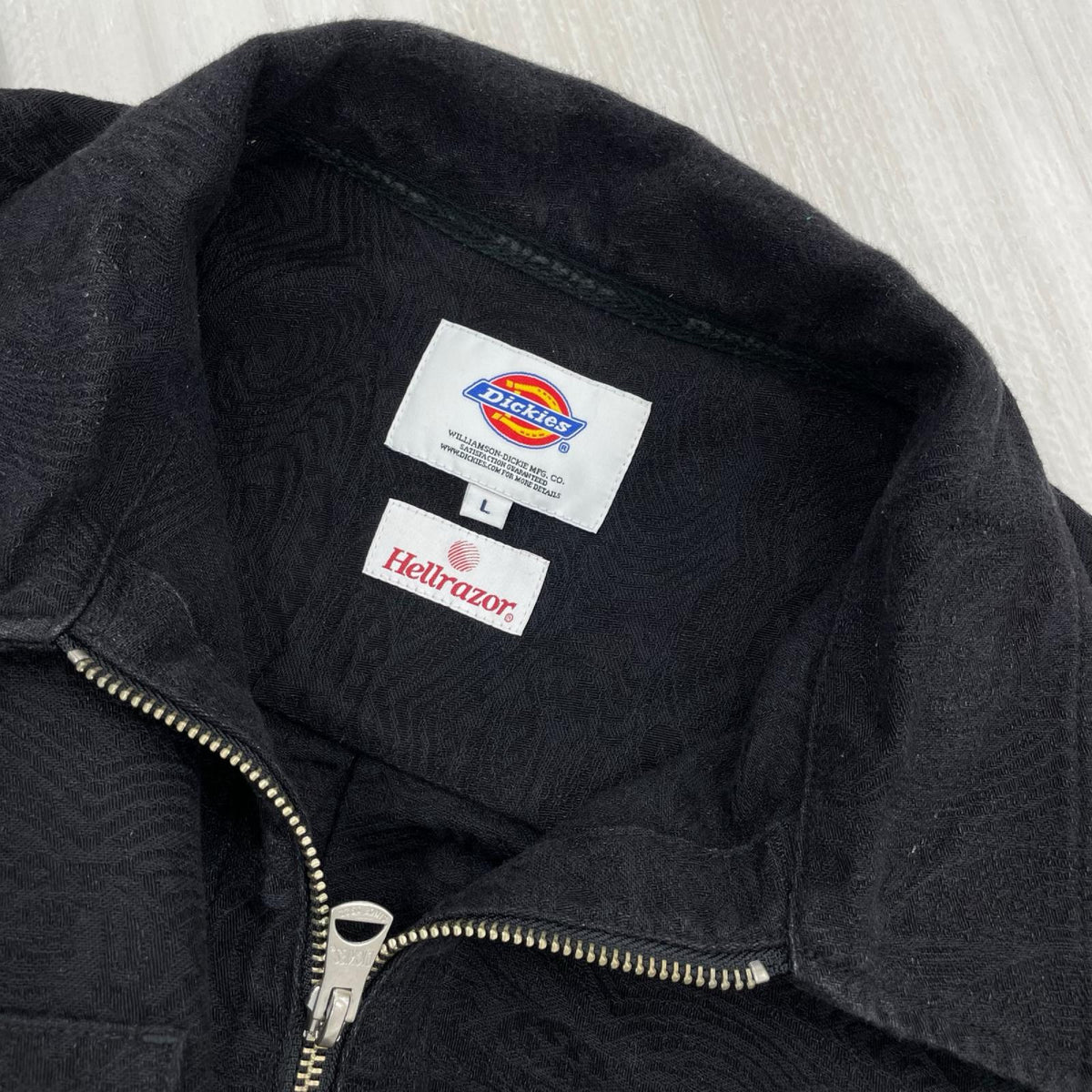 ジャケット Dickies×HELLRAZOR ｼﾞｬｶﾞｰﾄﾞ ﾊｰﾌｼﾞｯﾌﾟｼﾞｬｹｯﾄ L ﾌﾞﾗｯｸ L ブラック