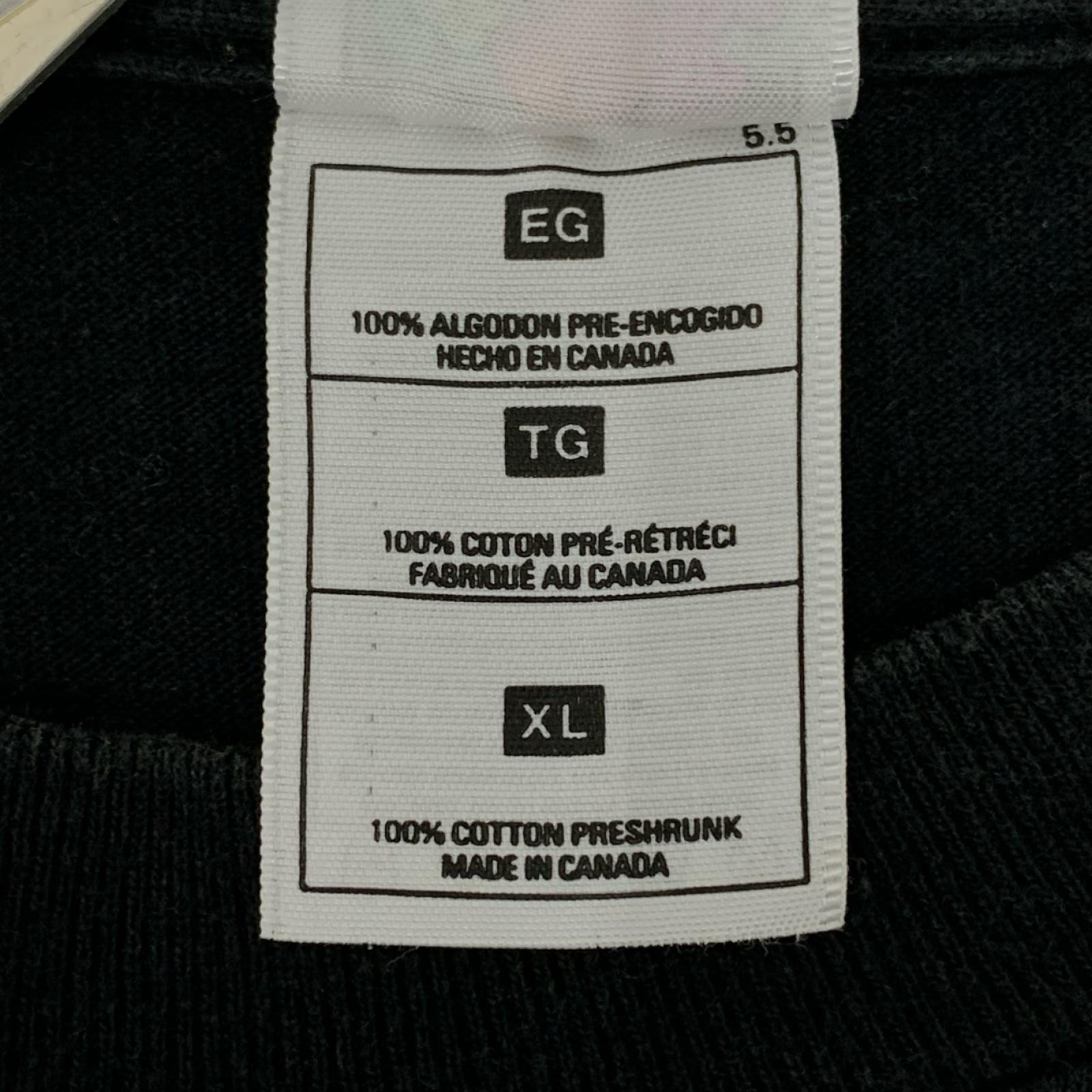 半袖Ｔシャツ 90-00s SKULL SKATES カナダ製 両面ロゴプリントTee XL ブラック LL