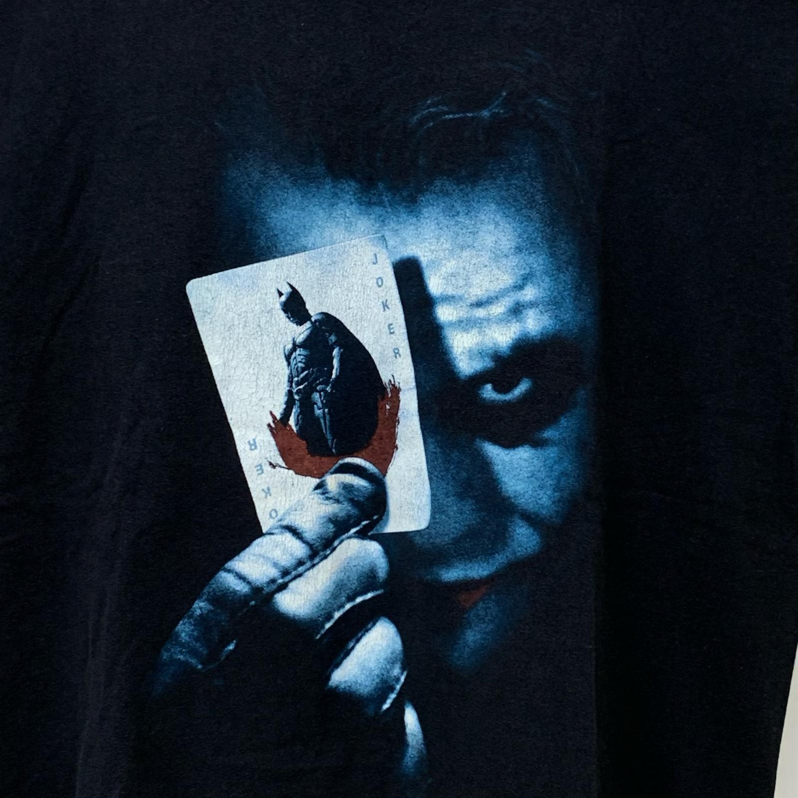 半袖Ｔシャツ 00s THE DARK KNIGHT JOKER トランプバットマン プリントTee 2XL ブラック 3L