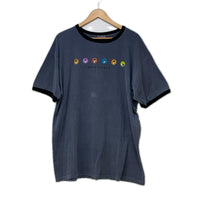 半袖Ｔシャツ 90s BEN&JERRY'S 企業プリント リンガーTee L ブルーグレー L