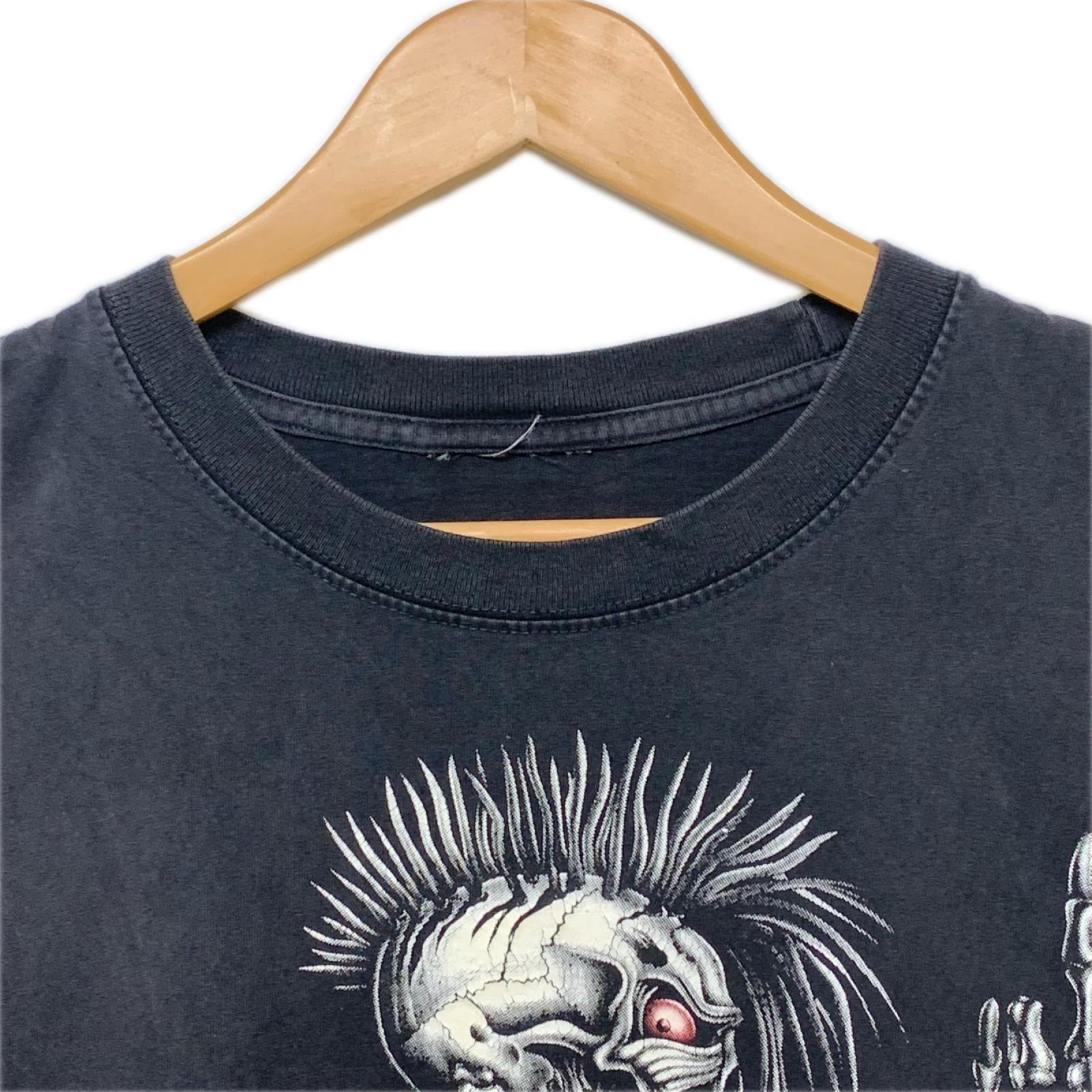 半袖Ｔシャツ PUNK IS NOT DEAD パンクスカル 両面プリントTee ブラック