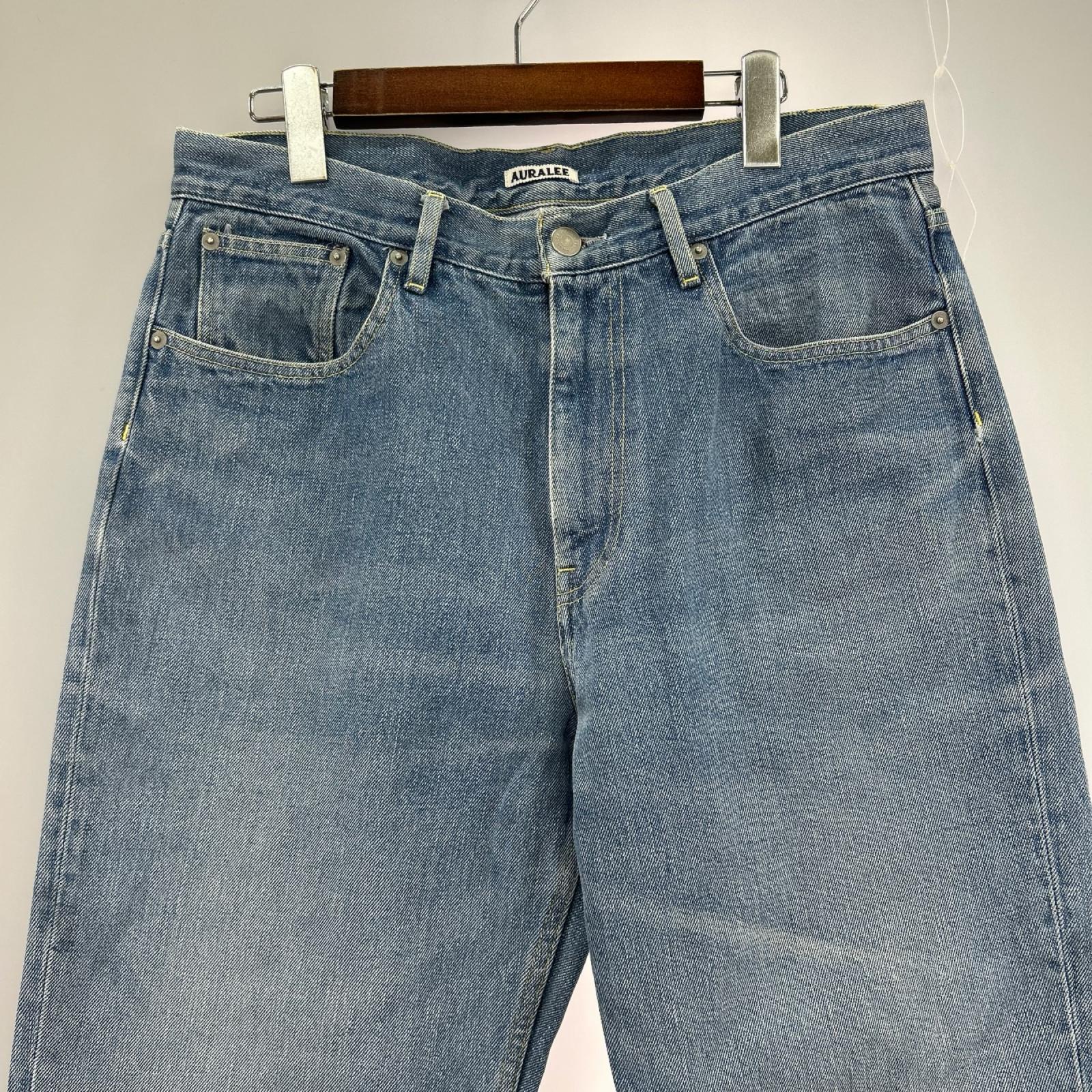 デニムパンツ WASHED HARD TWIST DENIM 5P PANTS 34 ブルー