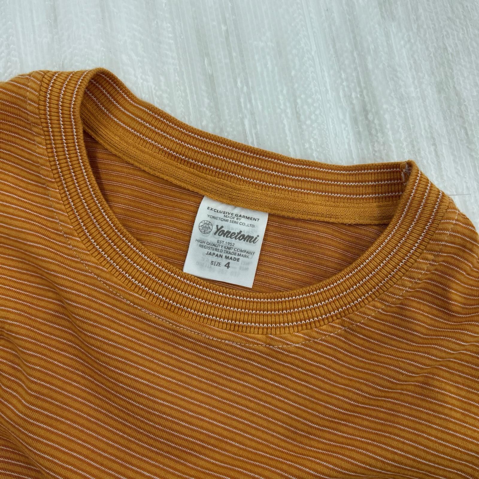 半袖Ｔシャツ Yonetomi　ﾎﾞｰﾀﾞｰ　4 4 オレンジ