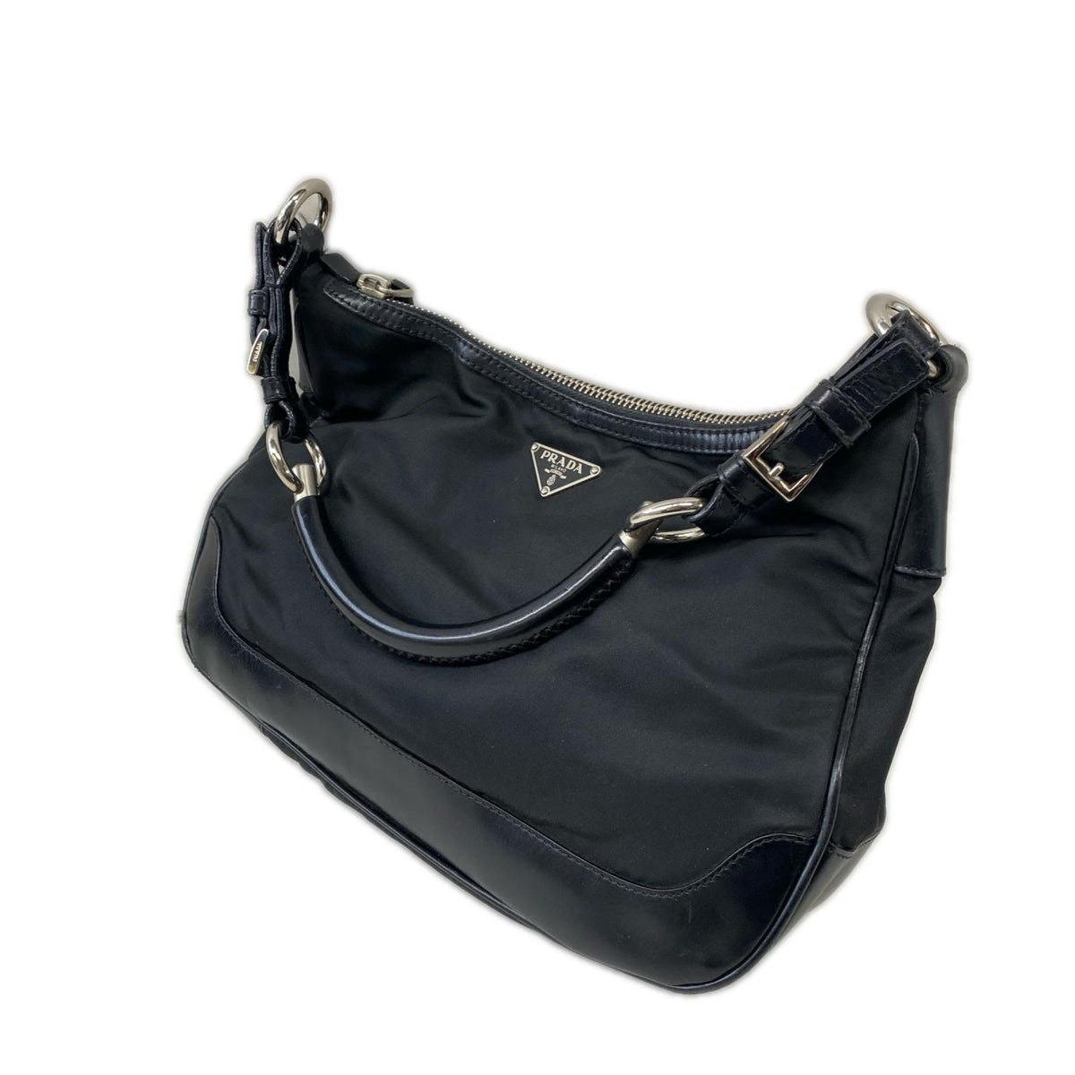 PRADA/ﾜﾝｼｮﾙﾀﾞｰ/切替/ﾊﾞｯｸﾞ/黒