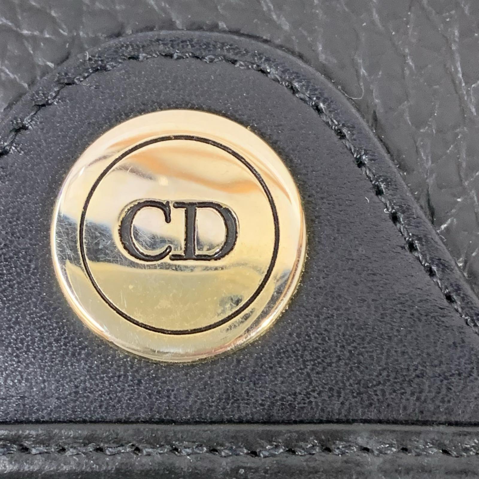 C.Dior/CDﾛｺﾞゴ/ｼｮﾙﾀﾞｰﾊﾞｯｸﾞ/黒