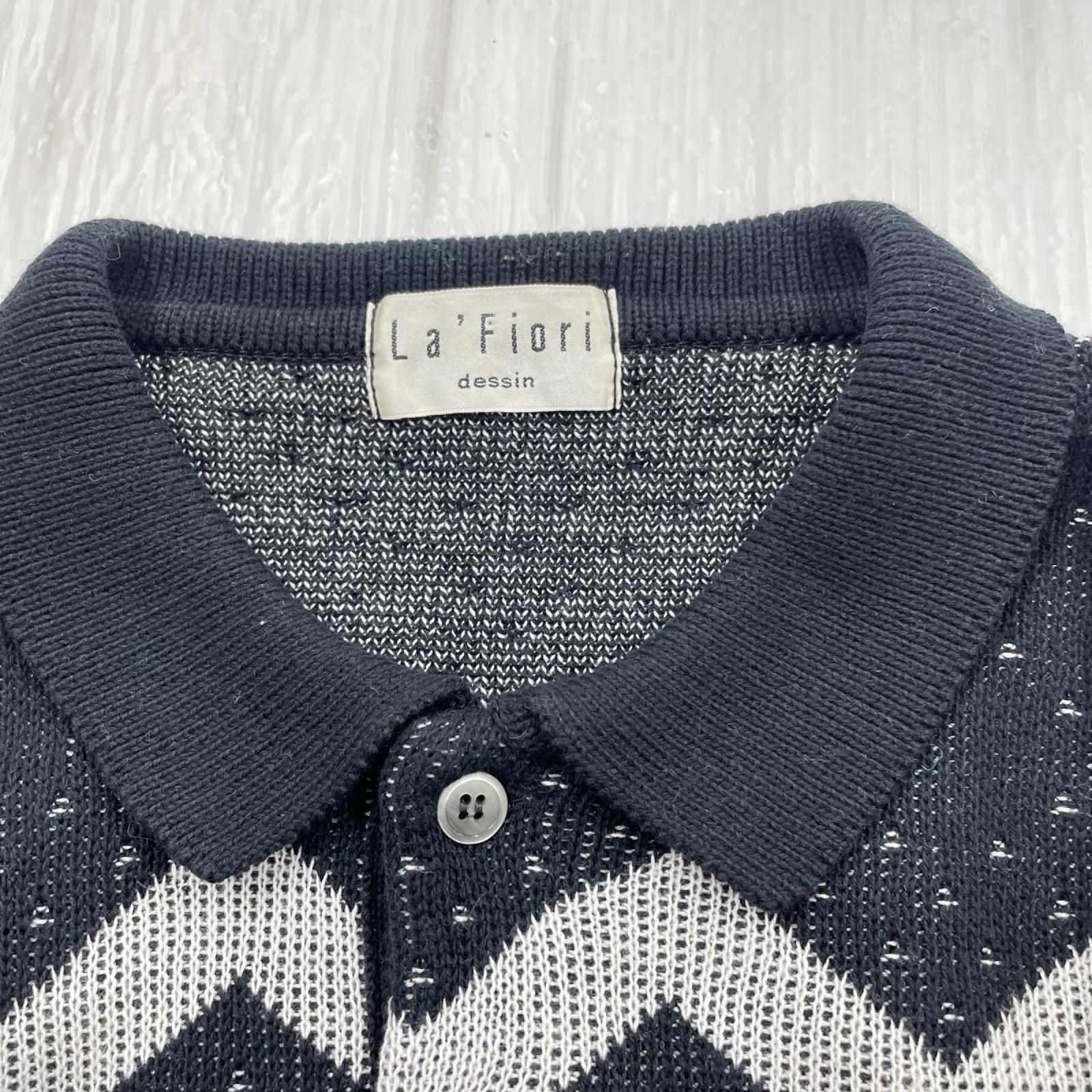 ニット La Fiori Dessin 幾何学 M