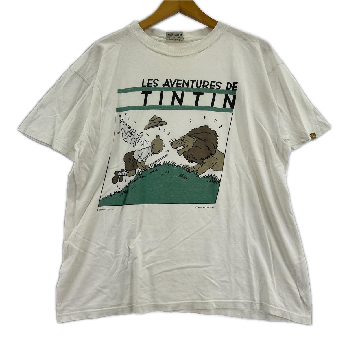 半袖Ｔシャツ 90s ﾀｲﾀﾝの冒険 L ホワイト