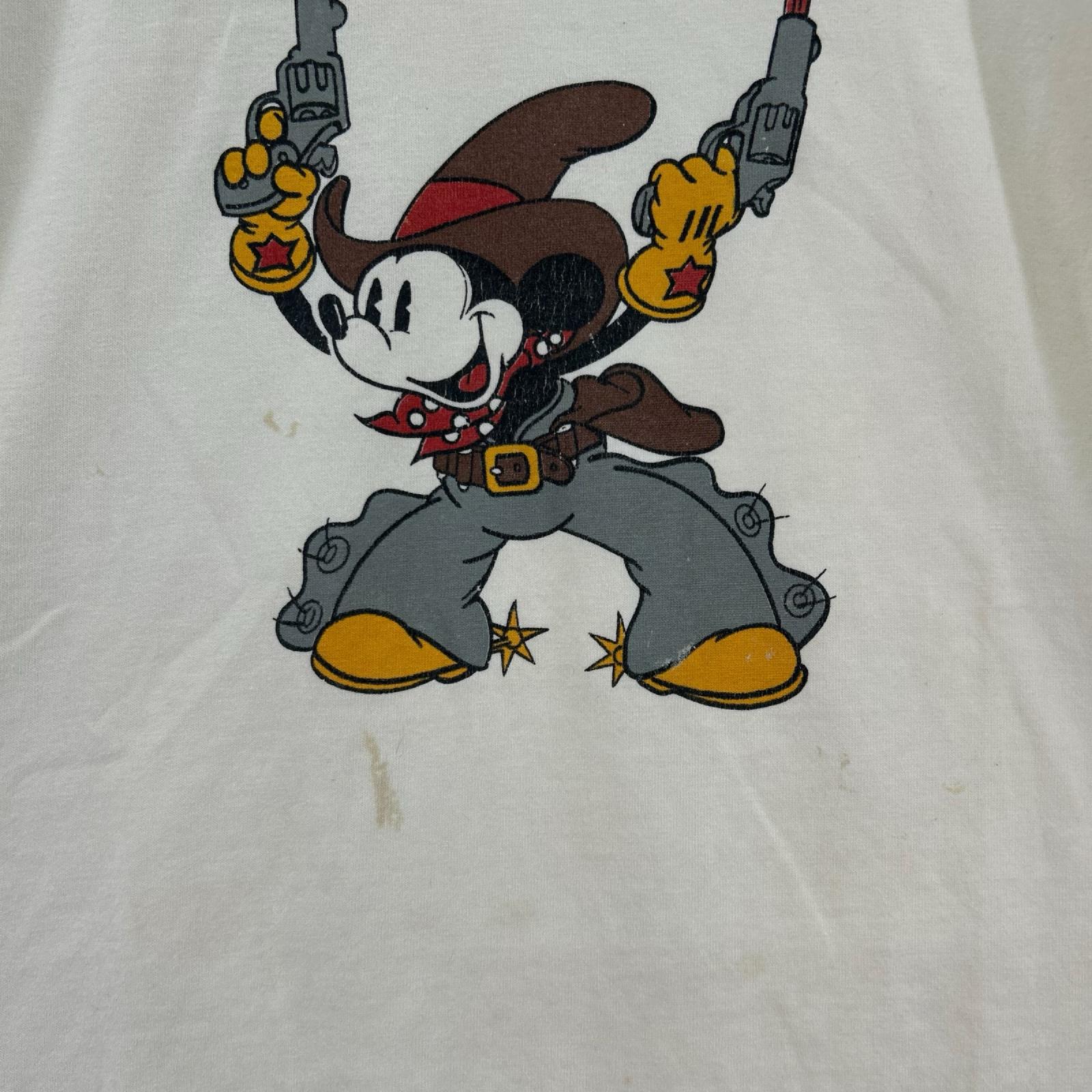 半袖Ｔシャツ 二丁拳銃ﾐｯｷｰ L ホワイト
