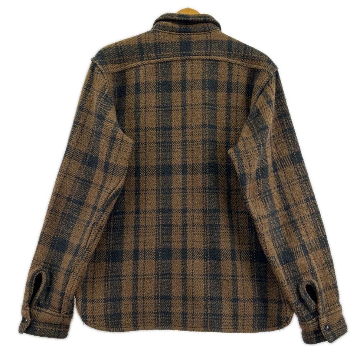 長袖シャツ HEAVY FLANNEL SHIRT 茶 (15) ブラウン