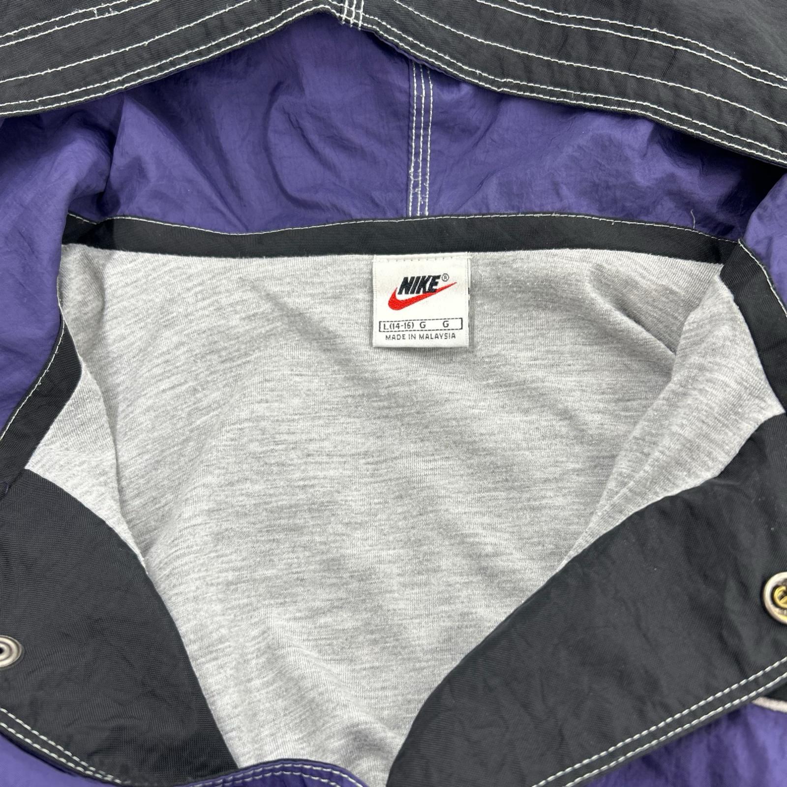 ジャケット NIKE 90s ﾅｲﾛﾝﾌｰﾄﾞｼﾞｬｹｯﾄ 紫 (L) L パープル