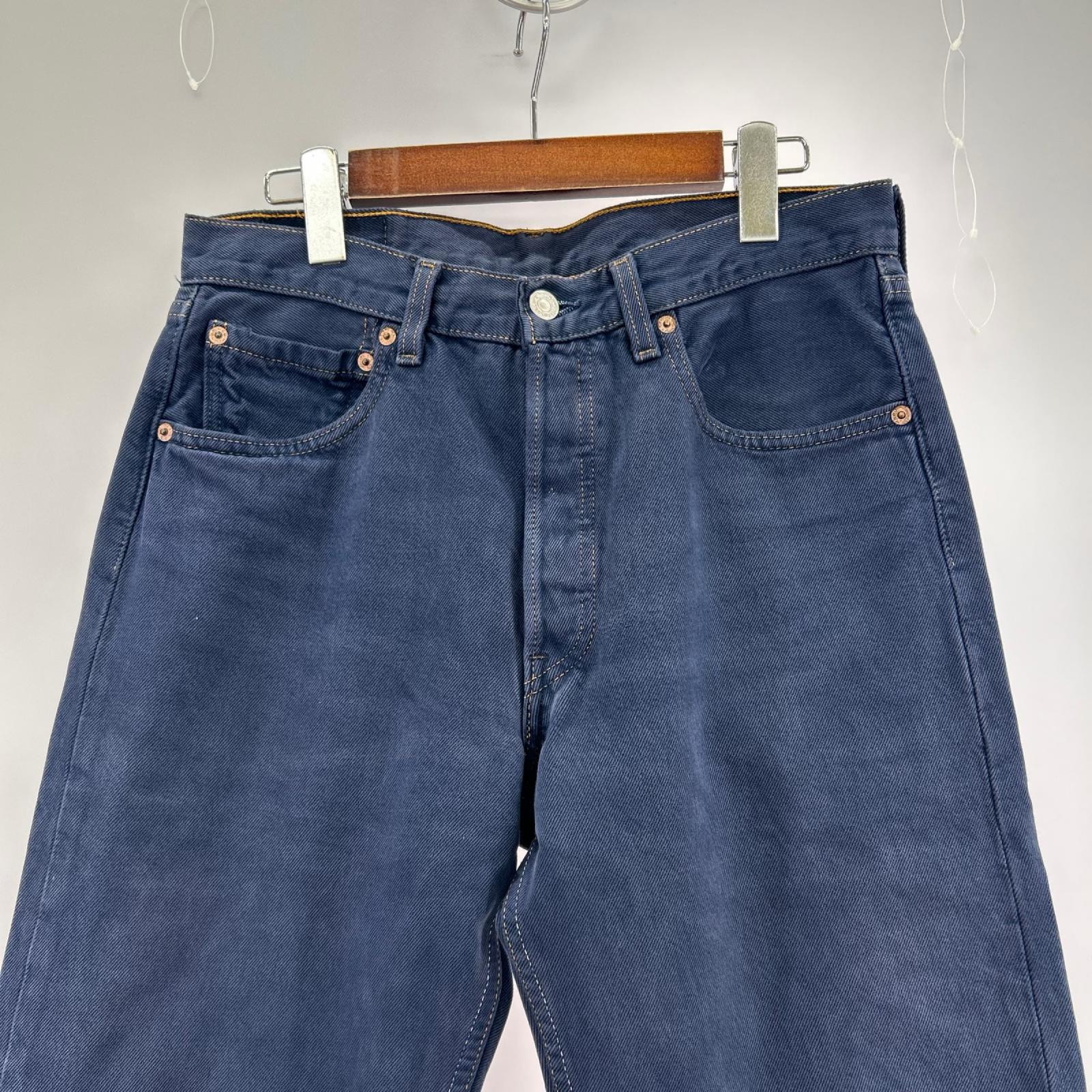 デニムパンツ Levi's 98年 USA製 501 後染め 紺 (W31L36) 31 ネイビー