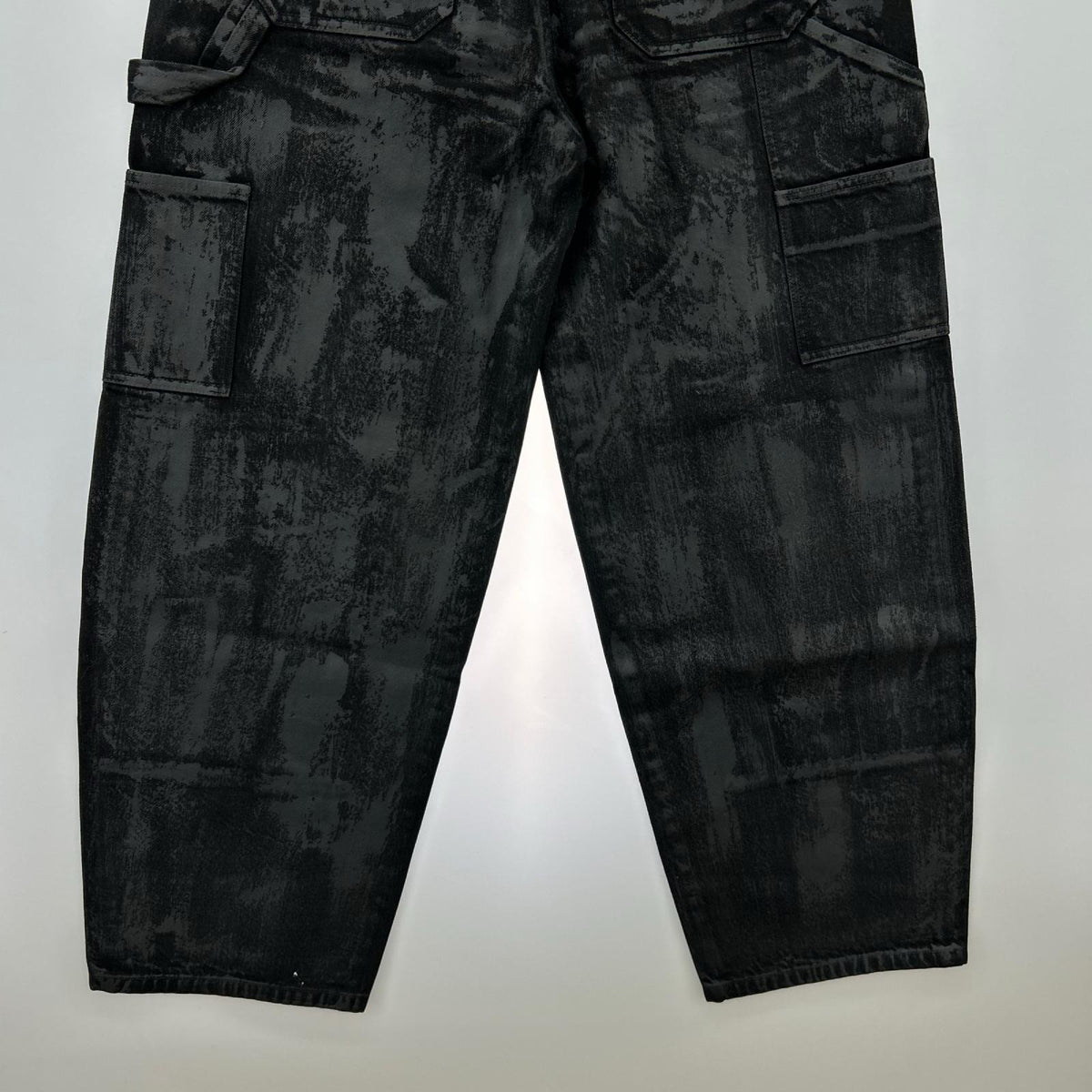 デニムパンツ goar.archive ｺｰﾃｨﾝｸﾞ加工 ﾀﾞﾌﾞﾙﾆｰ 黒(W34) L ブラック