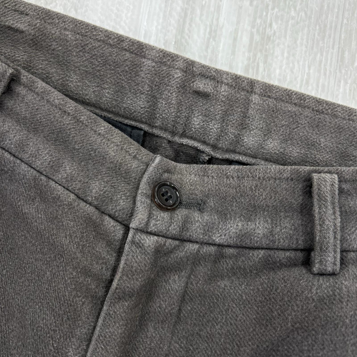 パンツ 田中ｵﾑ 01aw ｺｯﾄﾝｽﾄﾚｰﾄﾊﾟﾝﾂ 茶 S グレー