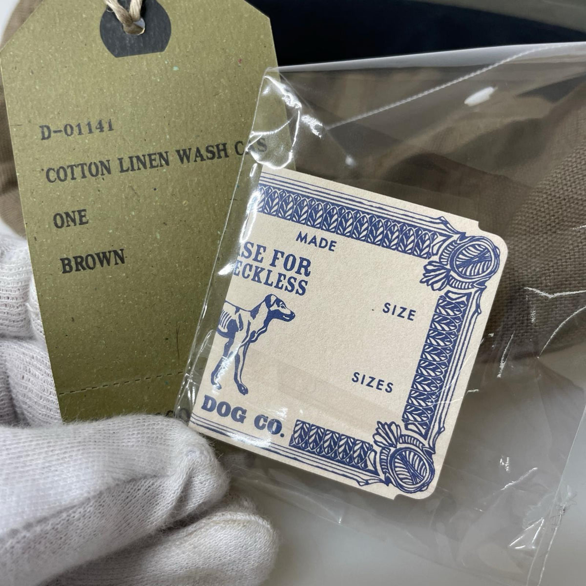 キャスケット THE H.W.DOG&CO. COTTON LINEN WASH CAS ブラウン