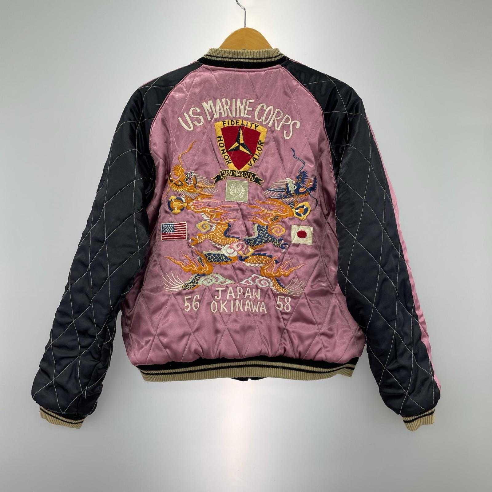 ジャケット OKINAWA/US MARINE CORPS 虎×鷹 別珍ｽｶｼﾞｬﾝ L L