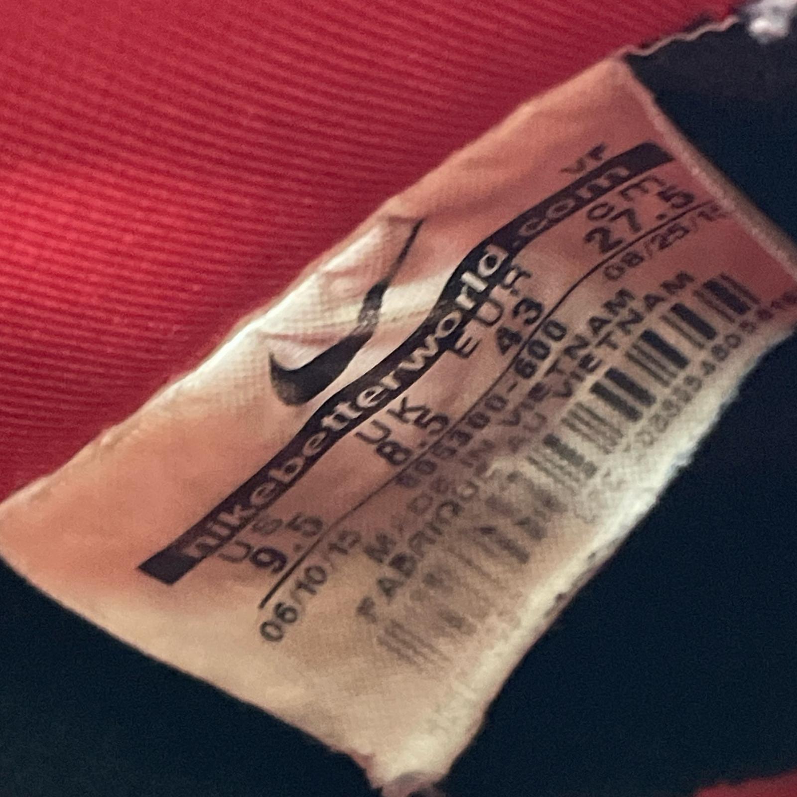 スニーカー AIR FORCE 1 RED 27.5 27.5cm (US9 1/2 UK9 EU45)