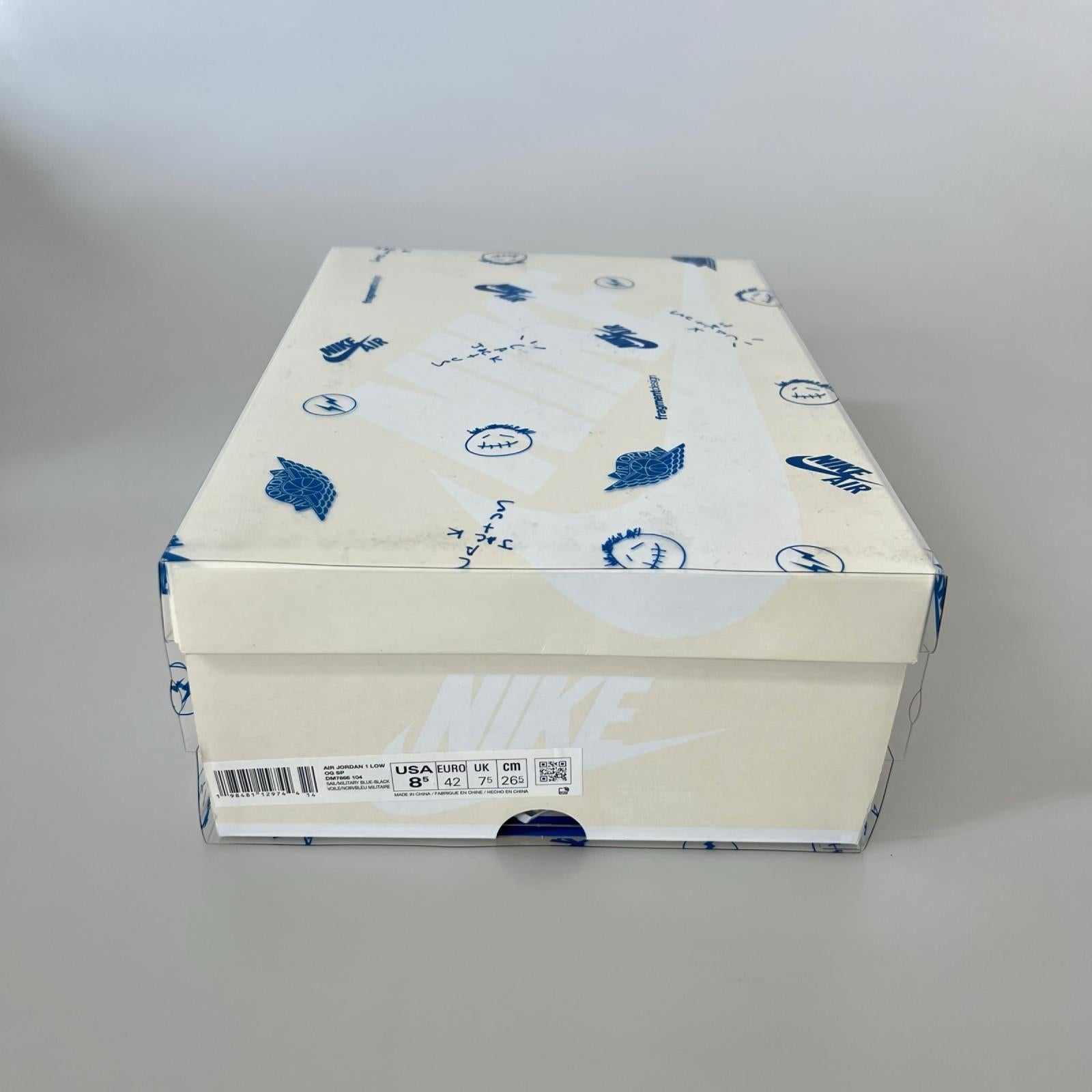 スニーカー NIKE×Travis×fragment AIR JORDAN 1 LOW DM7866-104 (26.5) 26.5cm (US8 1/2 UK8 EU43) ホワイト