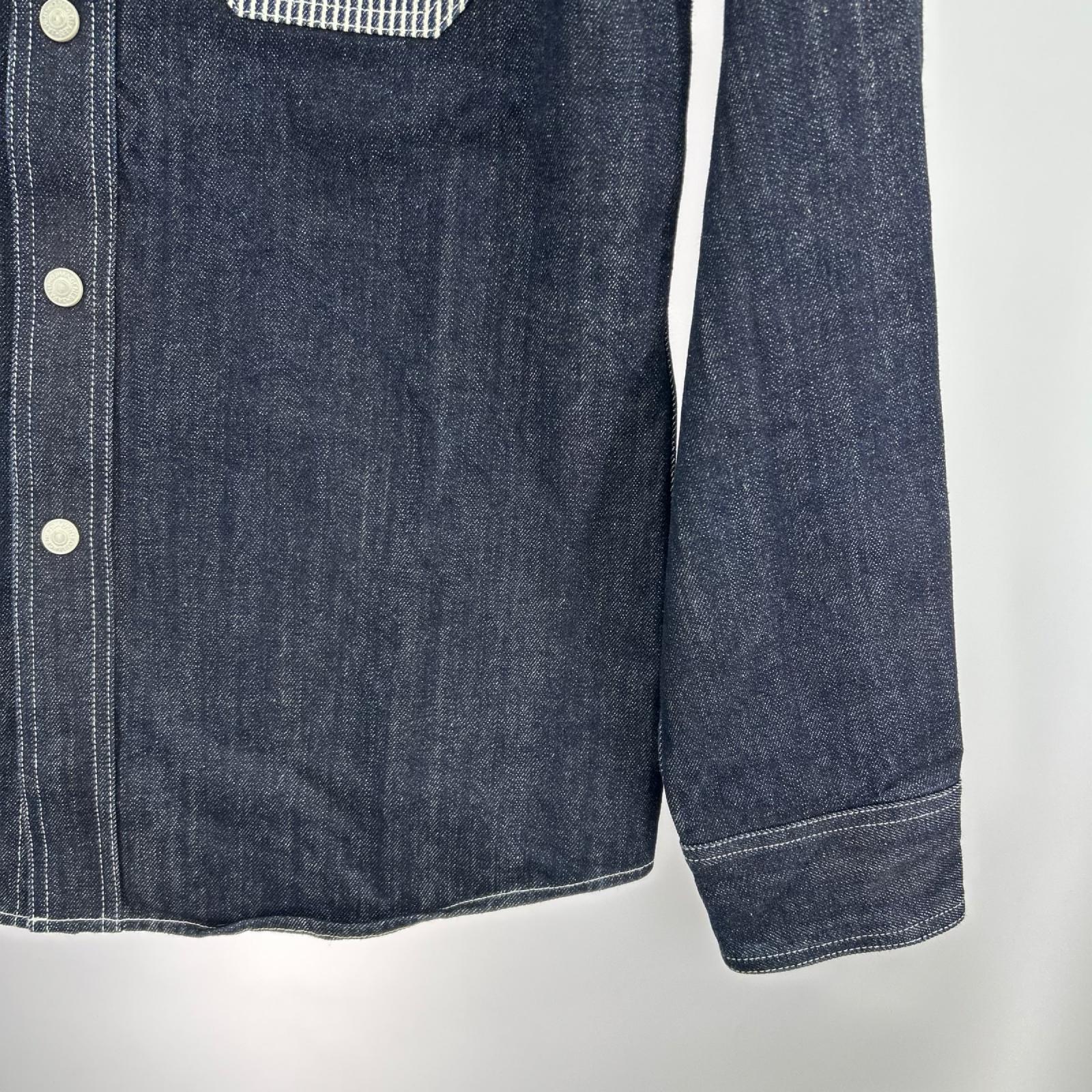 長袖シャツ KOJIMA GENES ﾃﾞﾆﾑ&ﾋｯｺﾘｰﾜｰｸｼｬﾂ (L) L ネイビー