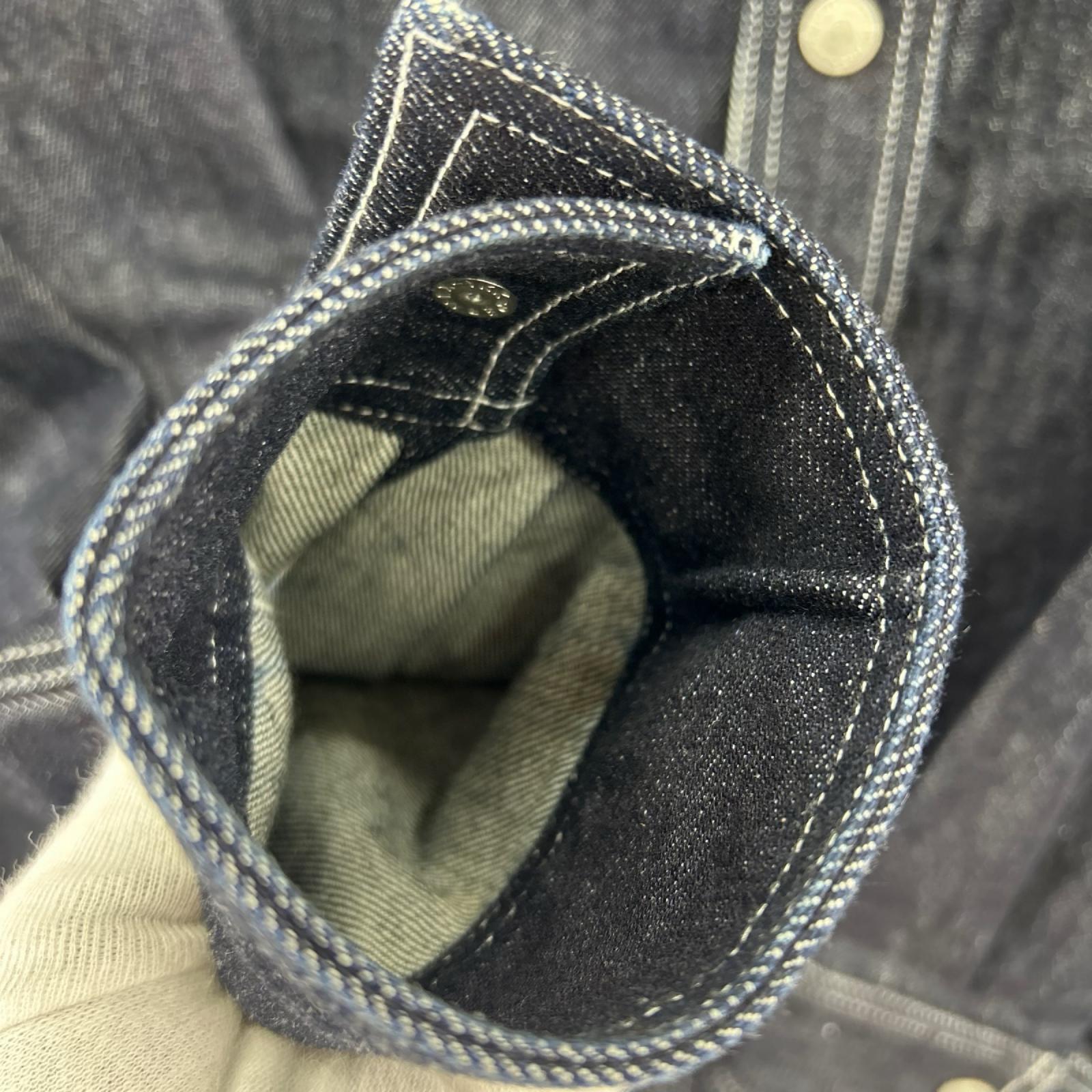 長袖シャツ KOJIMA GENES ﾃﾞﾆﾑ&ﾋｯｺﾘｰﾜｰｸｼｬﾂ (L) L ネイビー