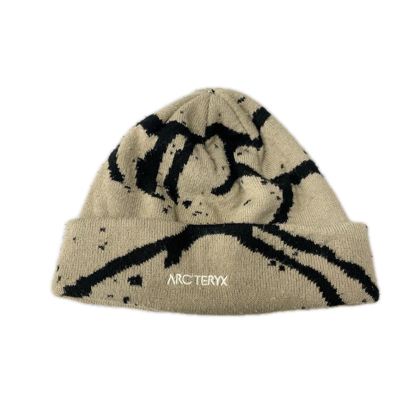 ニットキャップ grotto toque 総柄ﾋﾞｰﾆｰ BEG ベージュ