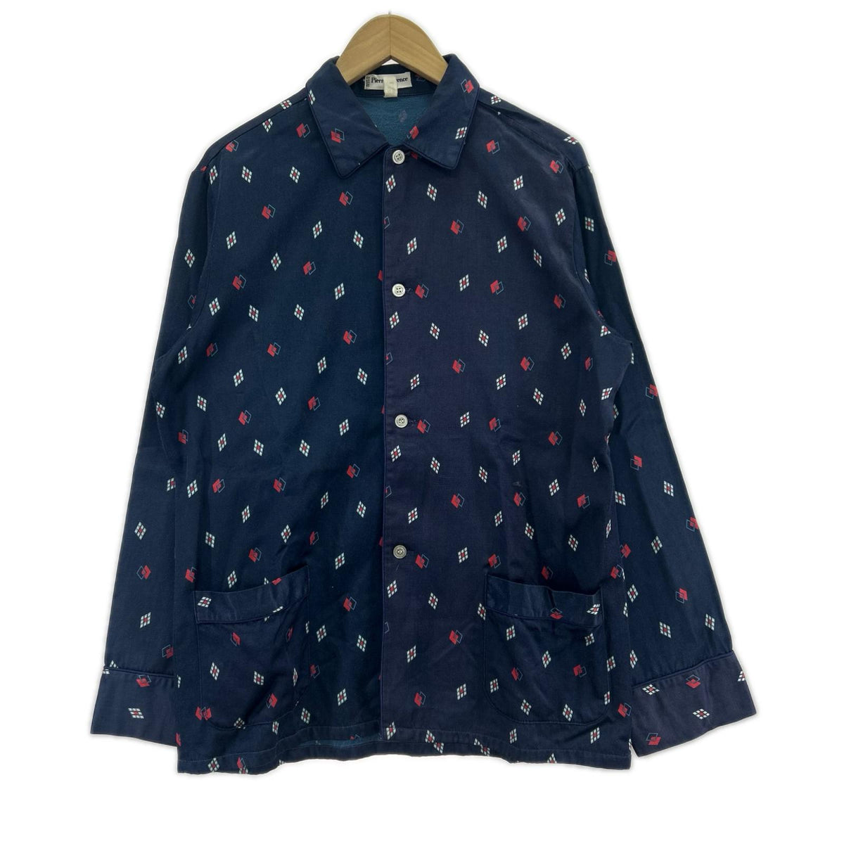 長袖シャツ 70s Pierre Clarence ﾌﾗﾝｽ製 ﾚｰﾖﾝｼｬﾂ NVY 3 ネイビー