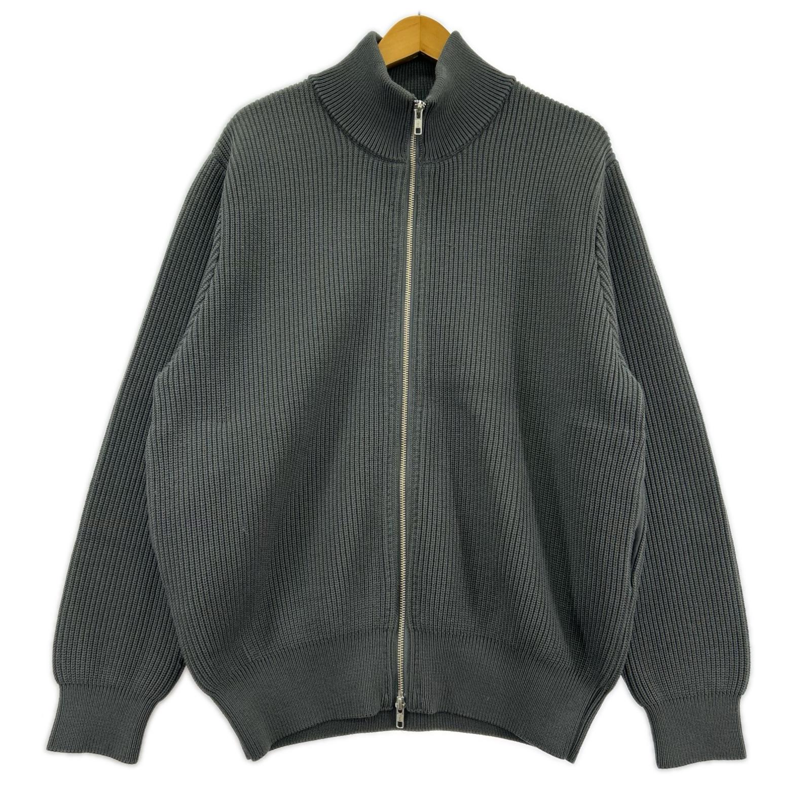 ジャケット Yonetomi EX FINE WOOL RIB KNIT BLOUSON 3 グレー
