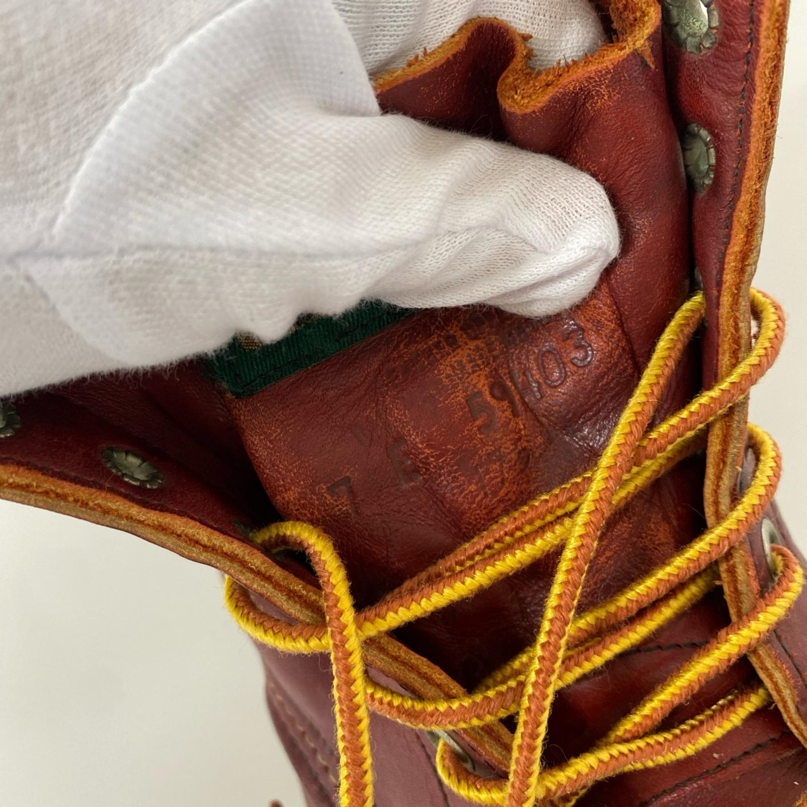 ブーツ アイリッシュセッター　半円犬タグ　VIBRAMソール ブラウン