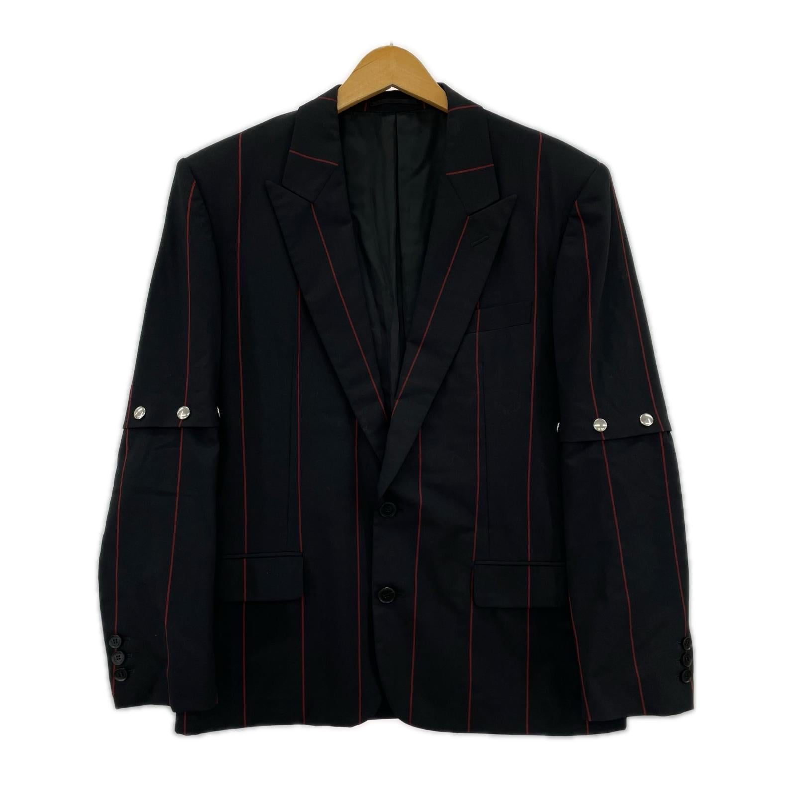 テーラードジャケット Removable Stripe Single Jacket 46 ブラック