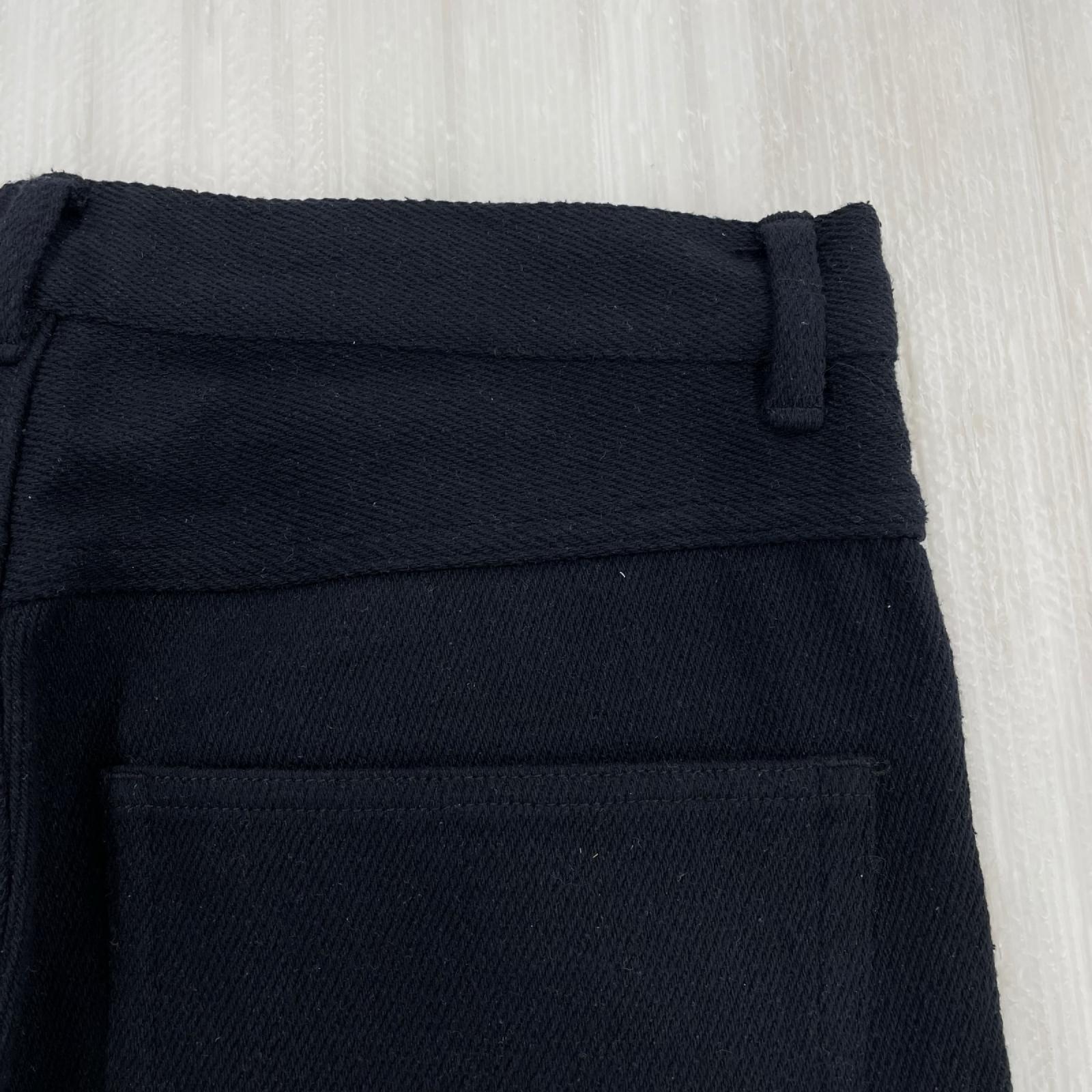 パンツ SILK NEP DENIM 5P WIDE PANTS 4 ブラック