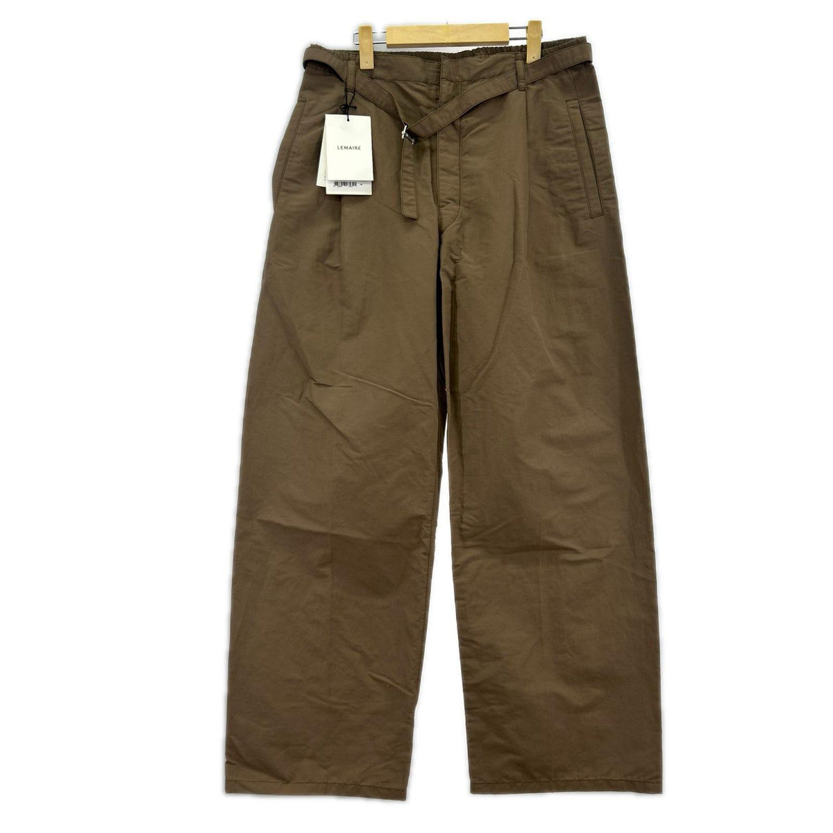パンツ BELTED EASY PANTS ブラウン