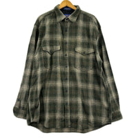 長袖シャツ PENDLETON 00s ｵﾝﾌﾞﾚﾁｪｯｸﾎﾞｰﾄﾞｼｬﾂ ｵﾘｰﾌﾞ (XL)