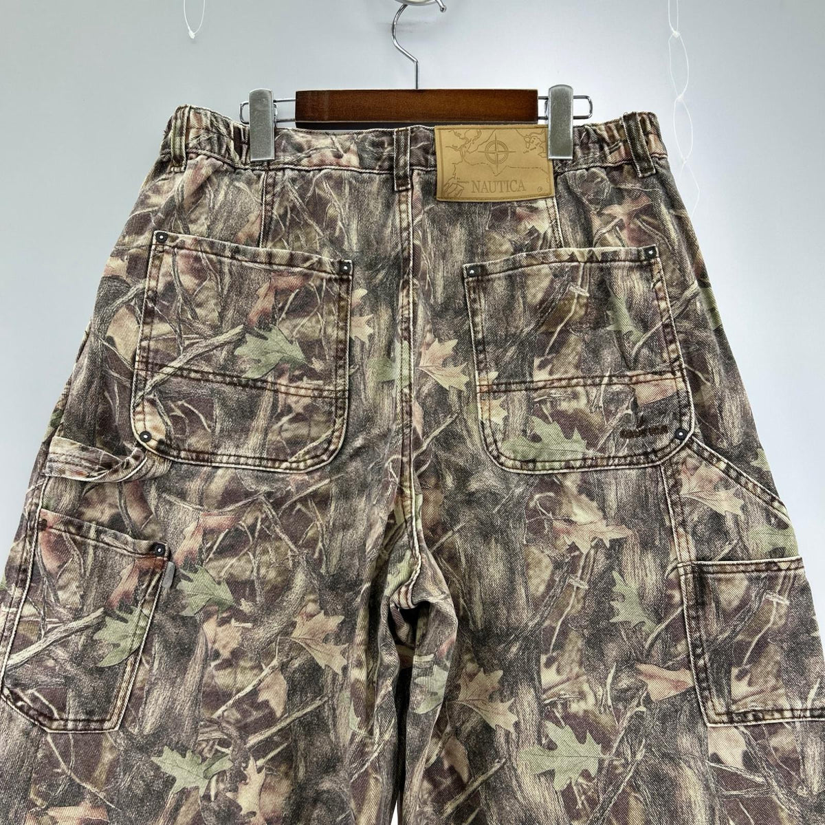 パンツ ｽｰﾊﾟｰﾜｲﾄﾞ ｶｰﾌﾞｼﾙｴｯﾄﾊﾟﾝﾂ ﾘｱﾙﾂﾘｰｶﾓ L マルチカラー