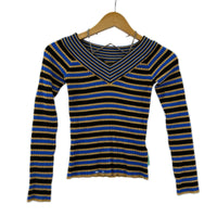 ニット Nina Stripe Off Shoulder Top S S ブラック