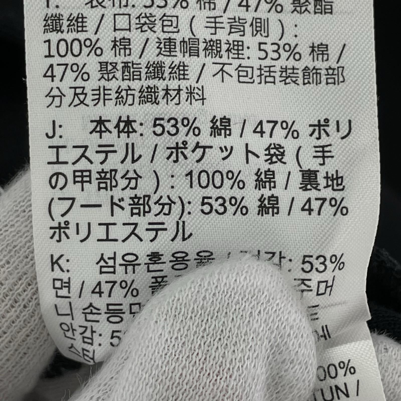 パーカー ﾃｯｸﾌﾘｰｽ M ﾌﾞﾗｯｸ M ブラック