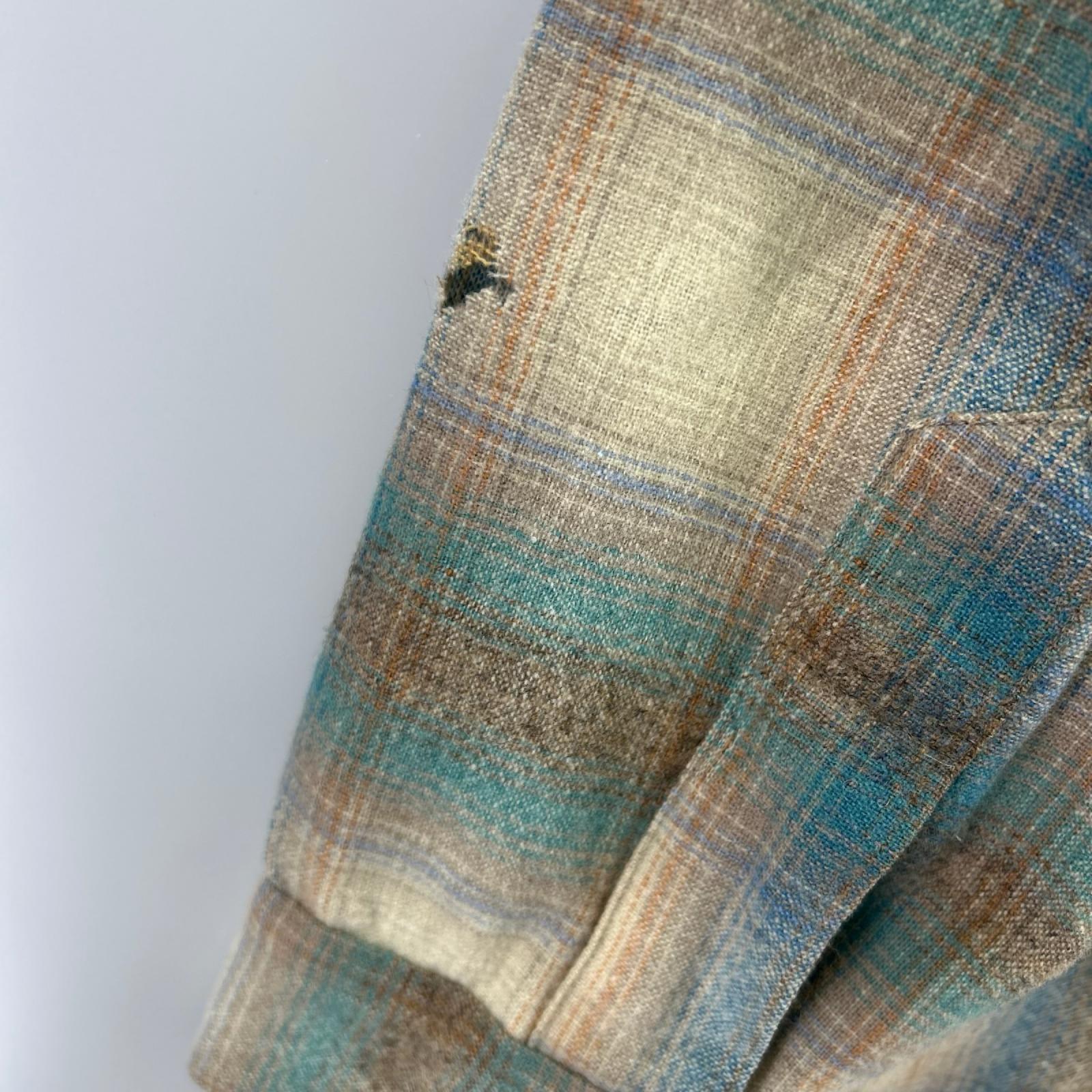 長袖シャツ 70s PENDLETON ｵﾝﾌﾞﾚﾁｪｯｸｼｬﾂ L マルチカラー