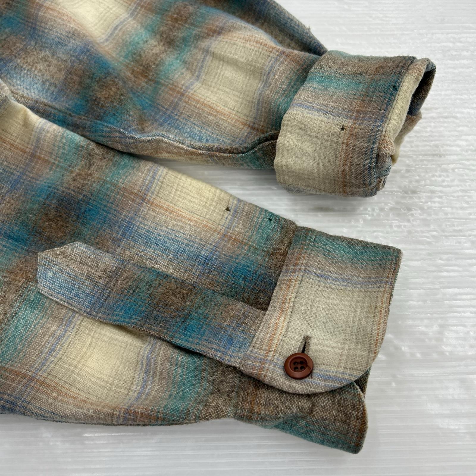 長袖シャツ 70s PENDLETON ｵﾝﾌﾞﾚﾁｪｯｸｼｬﾂ L マルチカラー