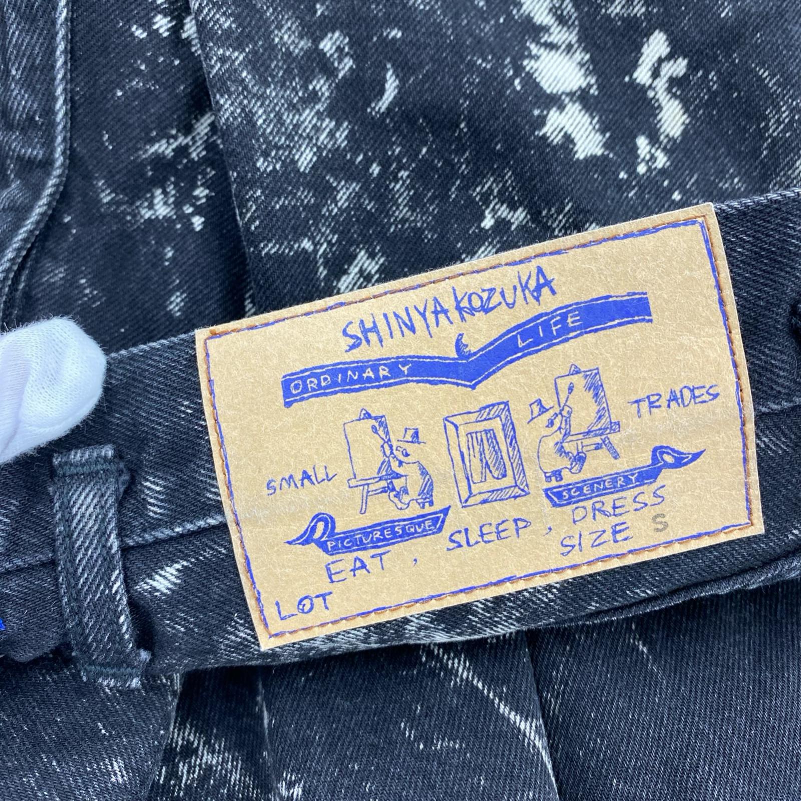 デニムパンツ BLEACHED ORDINARY CITY LOOSE ﾌﾞﾗｯｸ （S） S ブラック