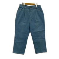パンツ 70s～80s SEARSｽﾄﾗｲﾌﾟﾃﾞﾆﾑ (size18) ブルー