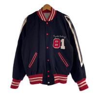 ジャケット 80s LOGAN ELM BRAVES ｲﾝﾃﾞｨｱﾝﾍｯﾄﾞ ｽﾀｼﾞｬﾝ ブラック