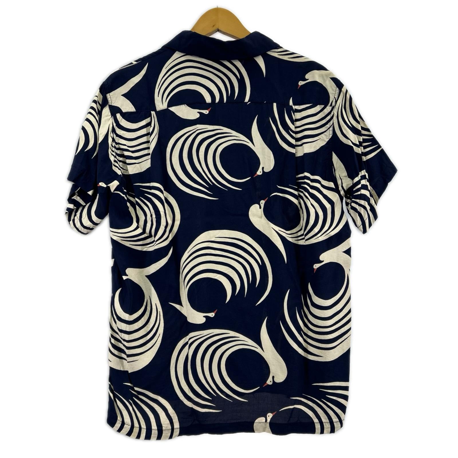 半袖シャツ ﾚｰﾖﾝ ｱﾛﾊｼｬﾂ (S) S ネイビー