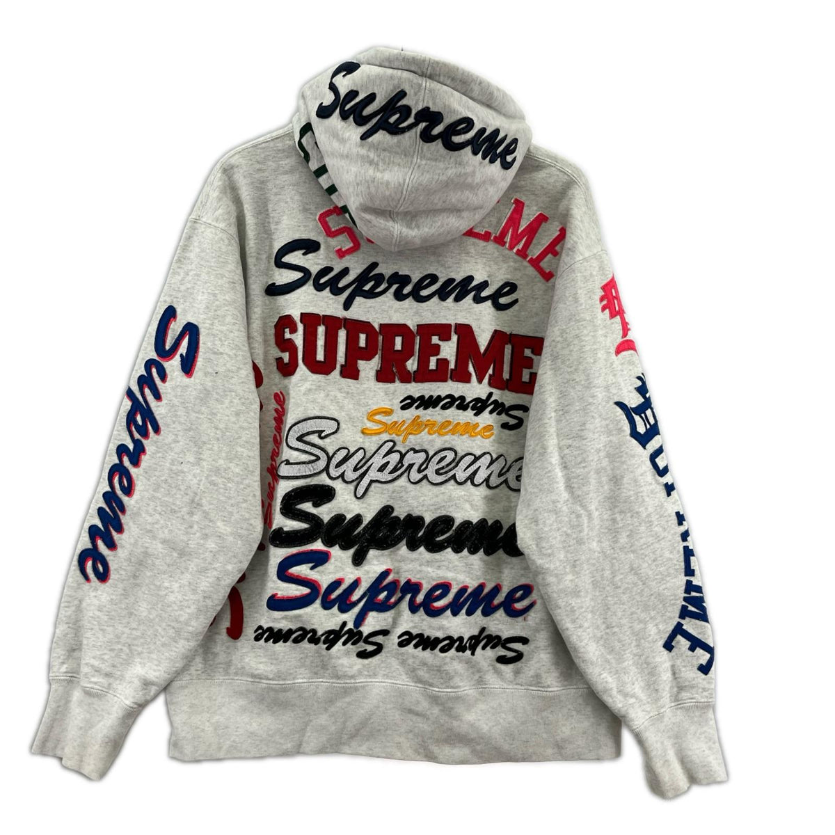 パーカー 21AW MULTI LOGO HOODED S グレー
