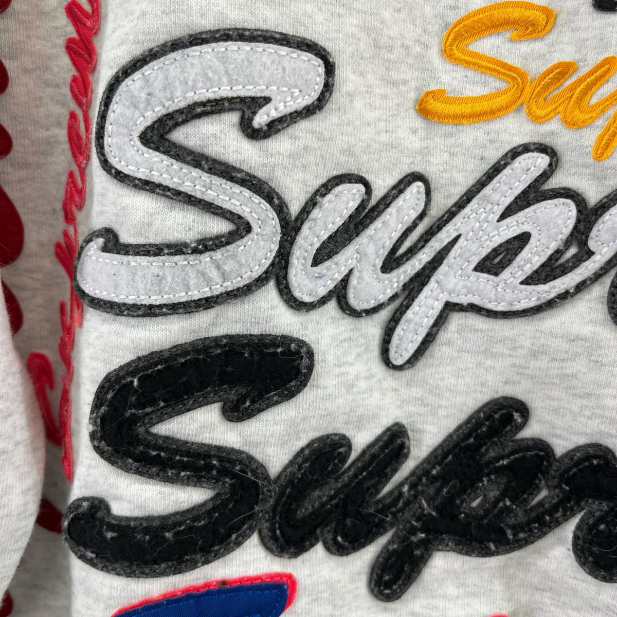 パーカー 21AW MULTI LOGO HOODED S グレー