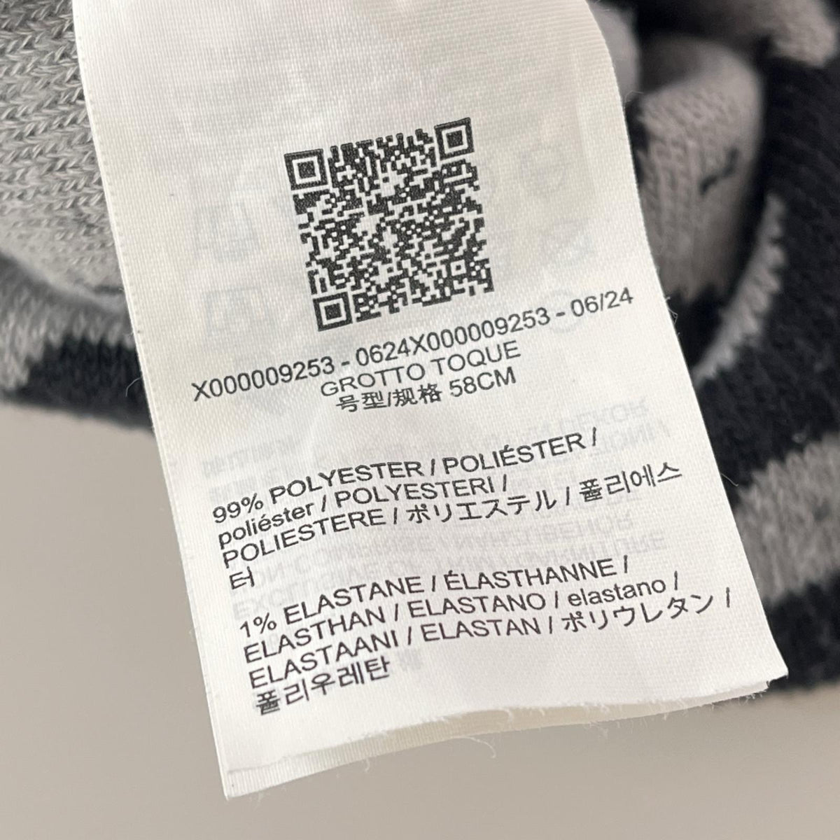 ニットキャップ Grotto Toque 総柄 ブラック