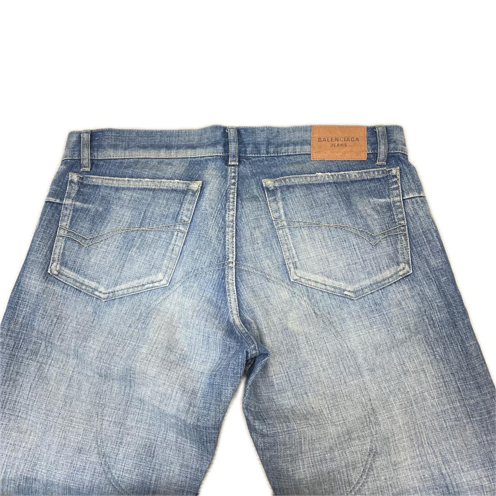 BALENCIAGA ローライズ　ウォッシュドデニムパンツ　833433 TSW69 L 833433 TSW69