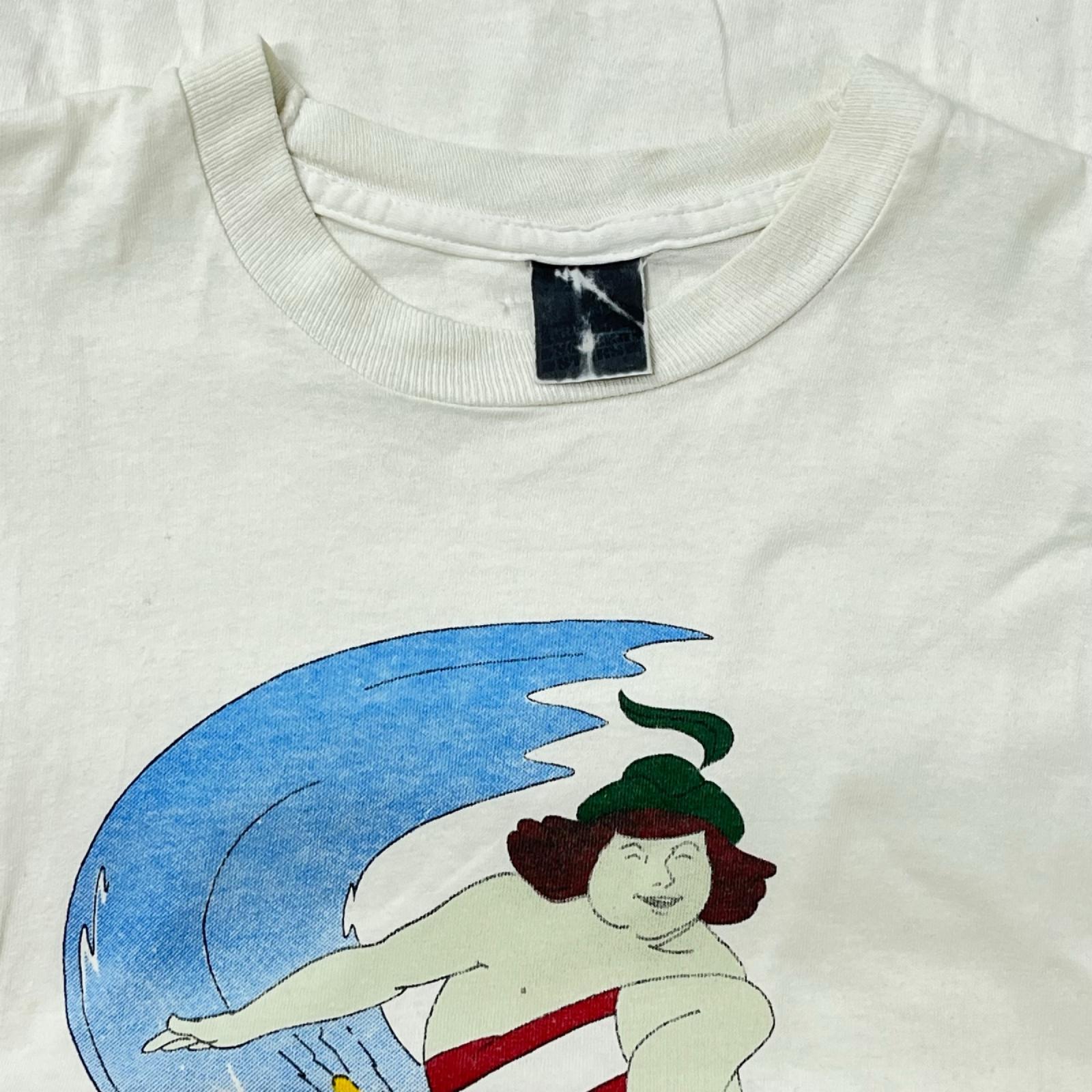 半袖Ｔシャツ 90s CRUZCAMPO ビール企業 サーフプリントTee ホワイト ホワイト