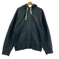 パーカー POLO RALPH LAUREN 90s 裏ｻｰﾏﾙ ｼﾞｯﾌﾟﾊﾟｰｶｰ L ﾌﾞﾗｯｸ L